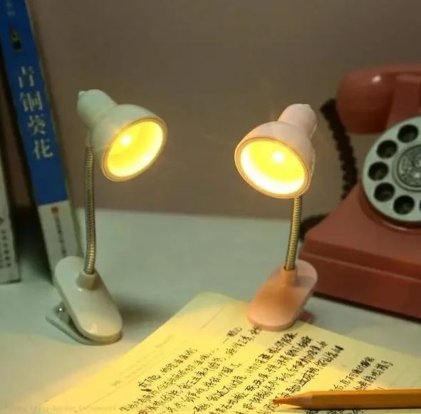 Mini Book Light with Clip Portable LED Reading Lamp, Adjustable Arm, Eye Protection Night Light for Travel Study Bedroom